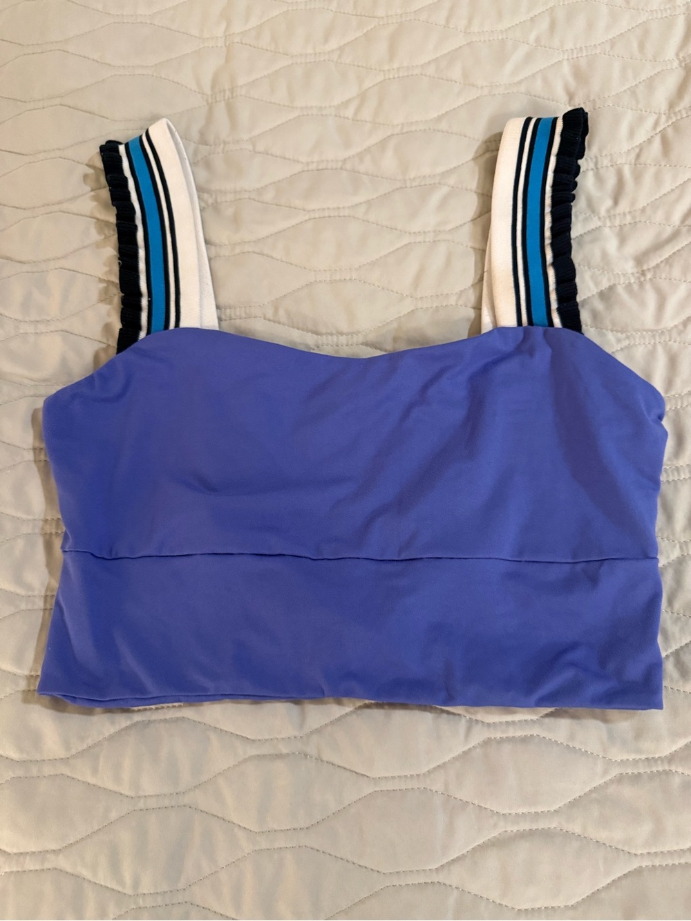 Free People Purple Cropped Tank with Striped Straps